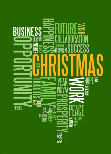 Cartão de Natal abstrato com palavras da estação — Vetor de Stock