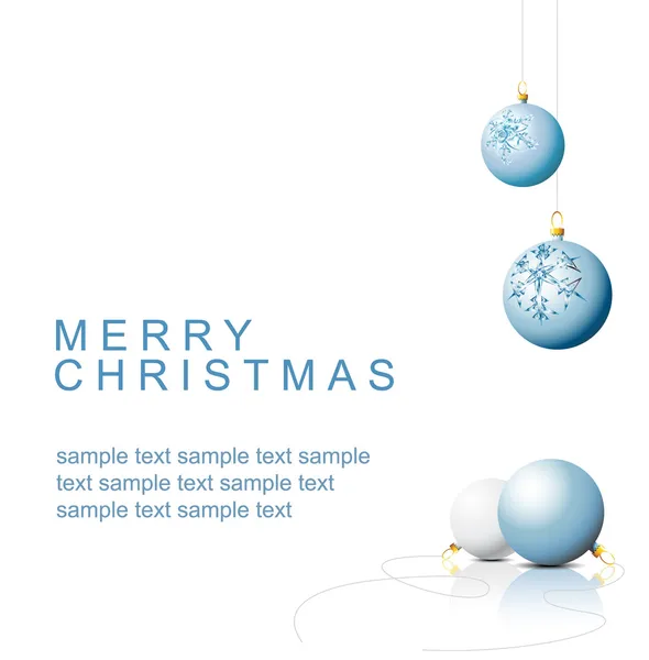 Modré žárovky vánoční vločky ornamenty — Stockový vektor
