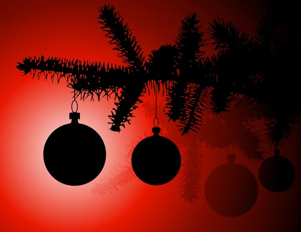 Silhouette vectorielle d'un arbre de Noël — Image vectorielle