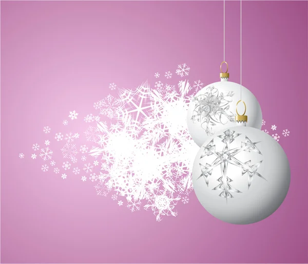 White Christmas bulbs — Stock Vector