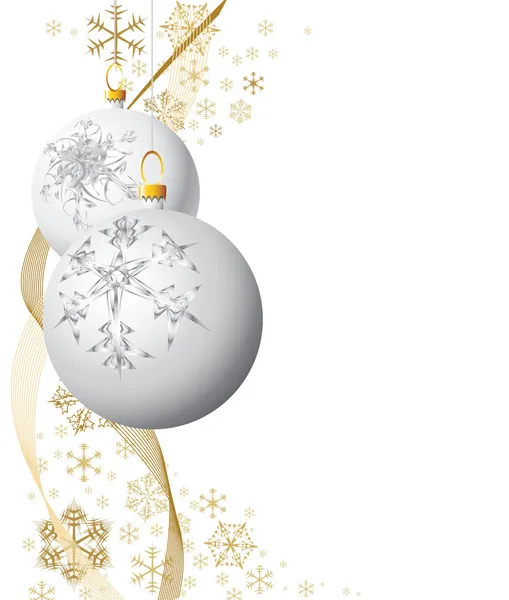 Bombillas blancas de Navidad — Vector de stock