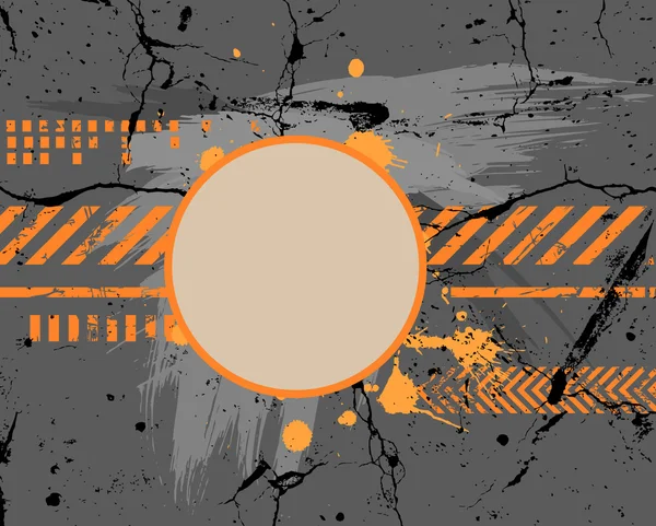 Pittura astratta grigia e arancione — Vettoriale Stock