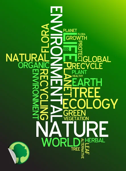 Ekoloji - çevre poster — Stok Vektör