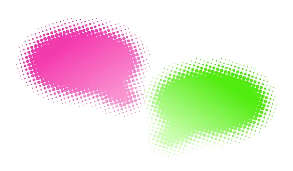 Boîte de dialogue deux bulles demi-teintes — Image vectorielle