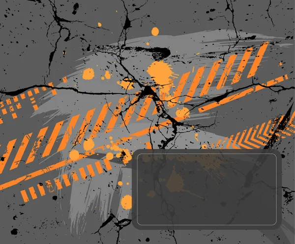 Abstrakte graue und orange Malerei — Stockvektor