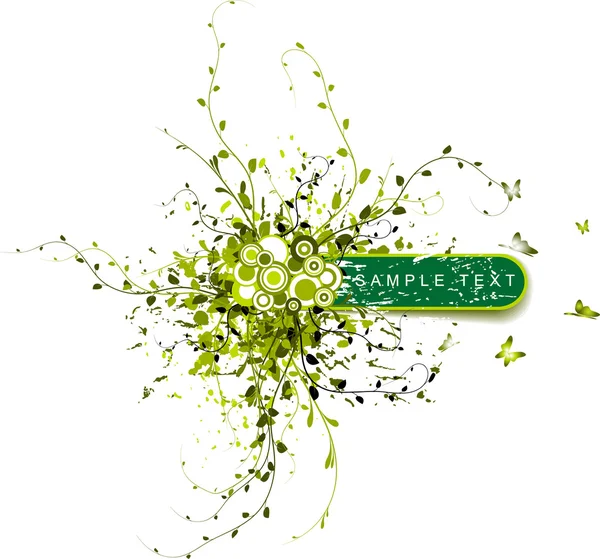 Grunge printemps illustration florale — Image vectorielle