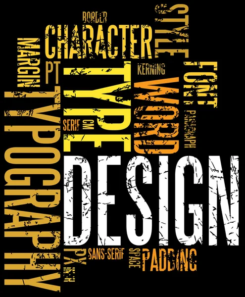 Grunge tasarımı ve tipografi arkaplanı — Stok Vektör