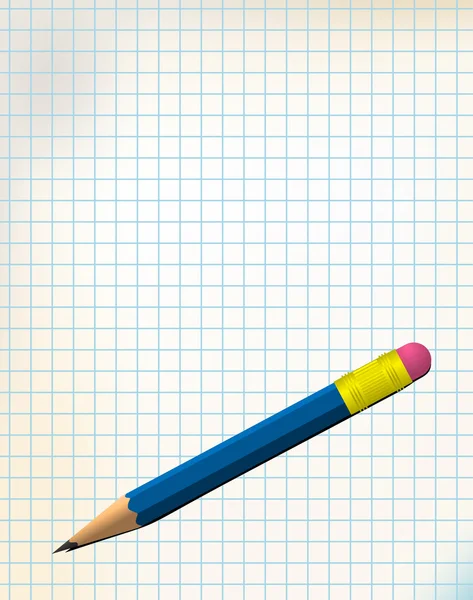 Papier avec crayon — Image vectorielle