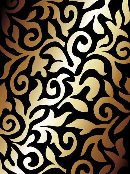 Fond noir et doré — Image vectorielle
