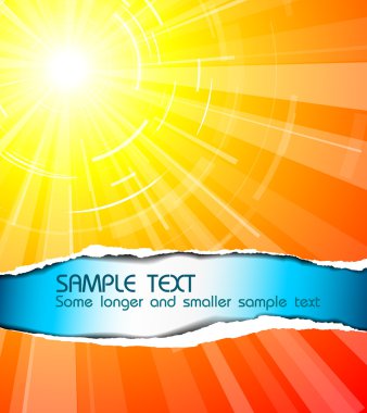 The hot summer sun clipart