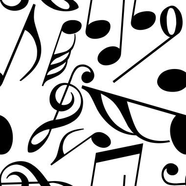 Endless music pattern clipart