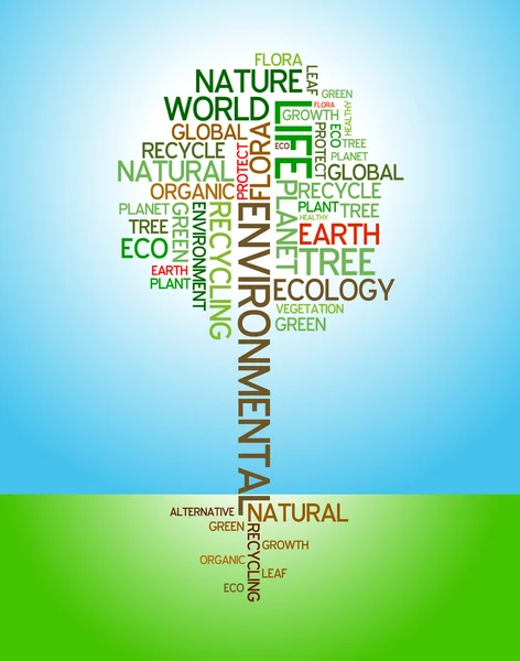 Ökologie - Umweltplakat — Stockvektor