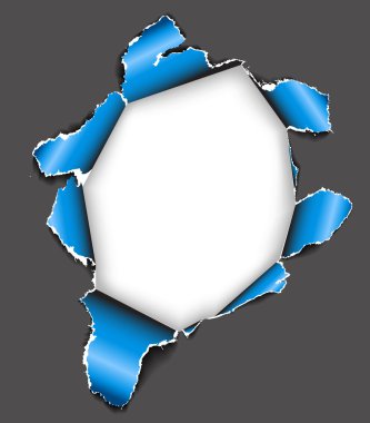 Hole in the sheet of paper clipart
