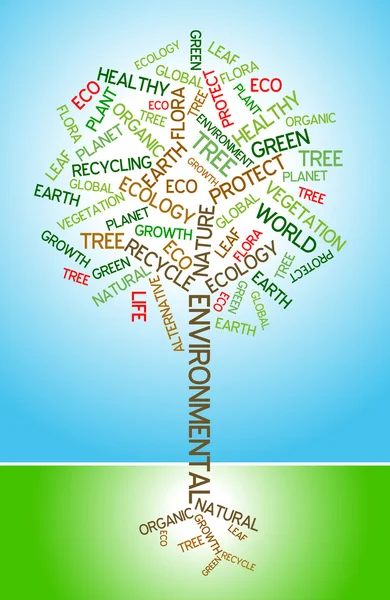 Ecología - cartel ambiental — Vector de stock