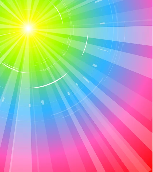 Slunce v rainbow — Stockový vektor