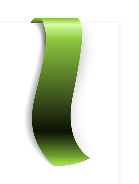 Čerstvá zelená stuha — Stockový vektor