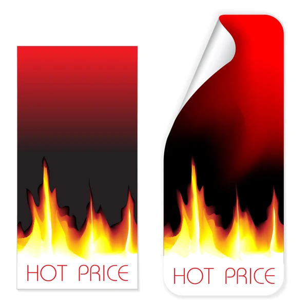 Etichette a prezzo caldo — Vettoriale Stock