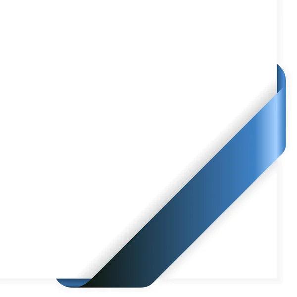 Leeres blaues Eckenband — Stockvektor