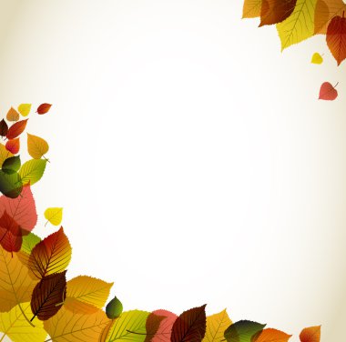 Autumn abstract floral background clipart