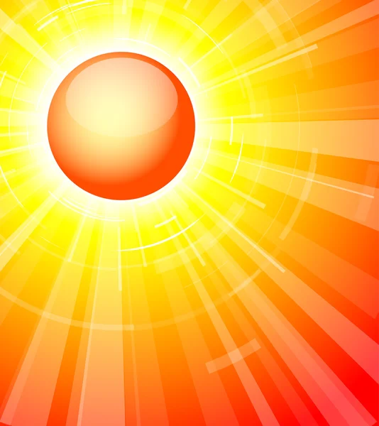 Горячее летнее солнце — стоковый вектор