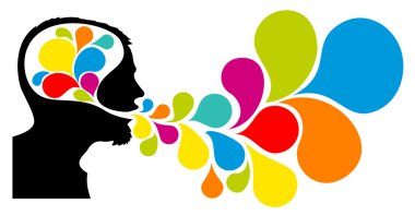 abstract speaker silhouette clipart