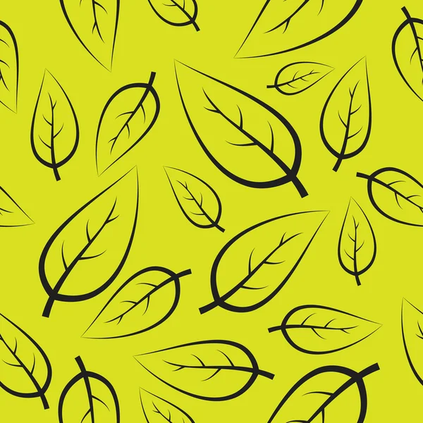 신선한 녹색 잎 패턴 — 스톡 벡터