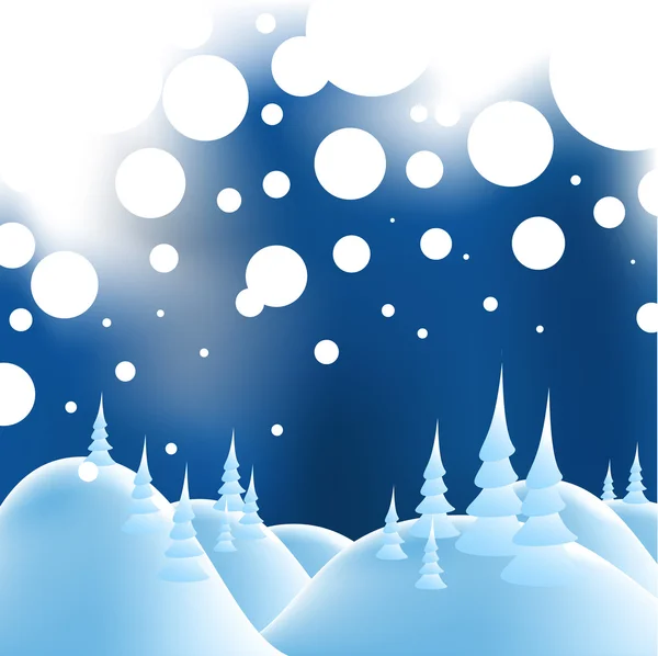 Paysage de Noël d'hiver — Image vectorielle