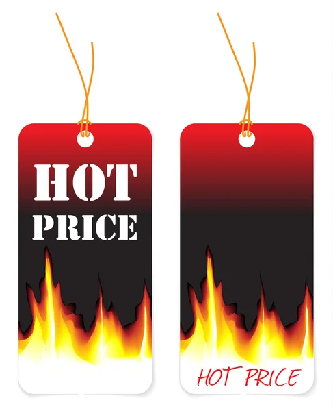 Tags de preço quente —  Vetores de Stock