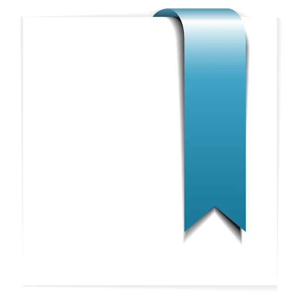 Frische blaue Schleife - Lesezeichen — Stockvektor
