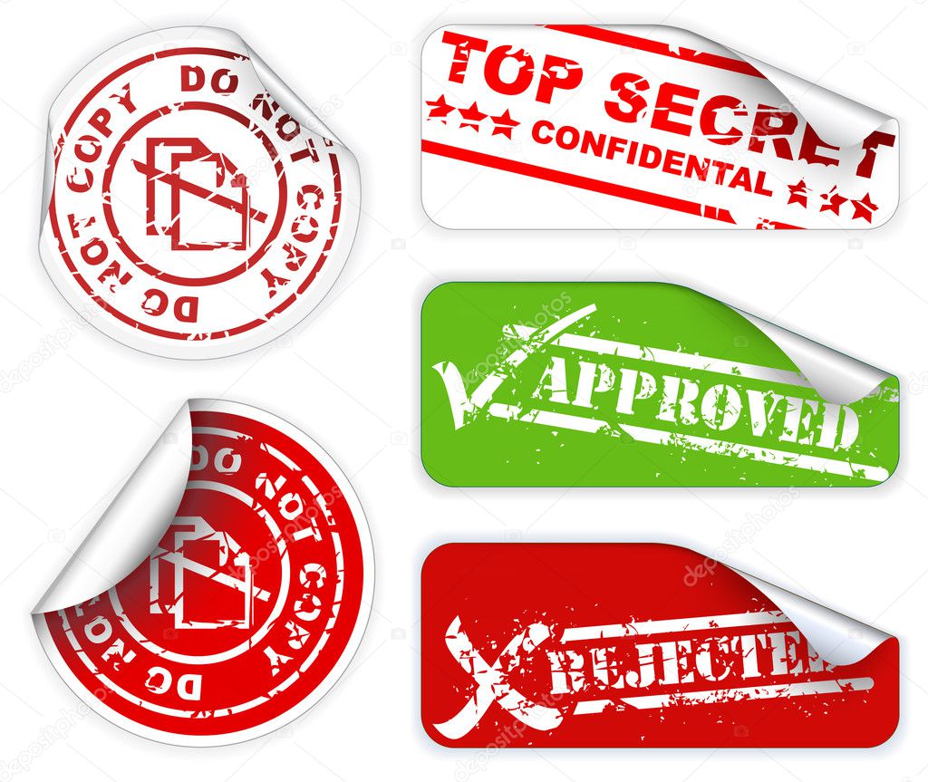 Top secret labels and stickers