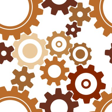 seamless rusty cogwheel pattern clipart