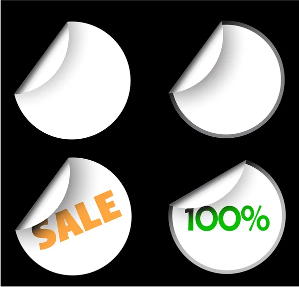 Etiquettes blanches — Image vectorielle