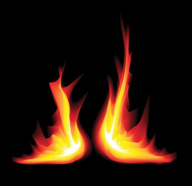 Vector flames clipart