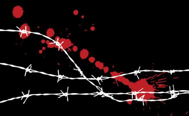 barbed wire silhouette clipart