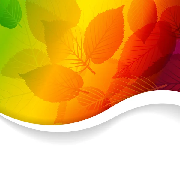 Otoño abstracto arco iris floral fondo — Archivo Imágenes Vectoriales