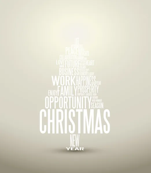 Vector Tarjeta de Navidad abstracta con palabras de temporada — Vector de stock
