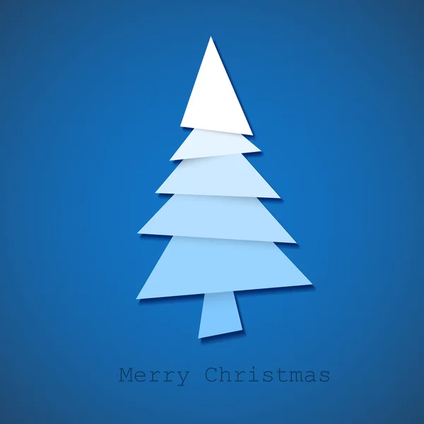 Einfacher Vektor-Weihnachtsbaum aus Papierstücken — Stockvektor