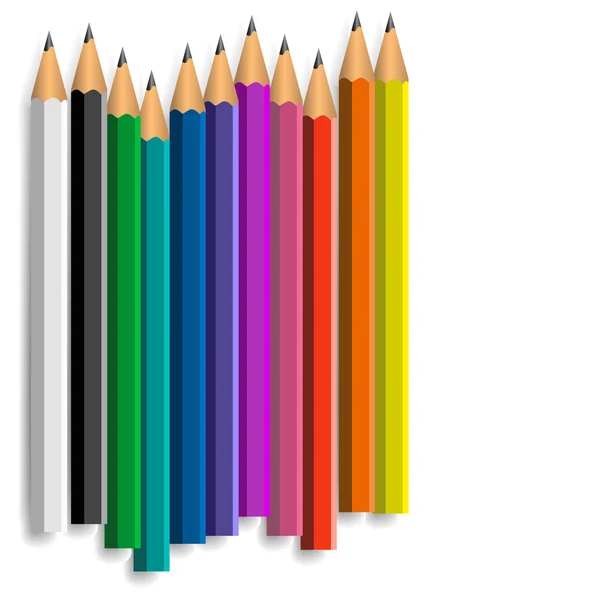 색깔된 연필 — 스톡 벡터