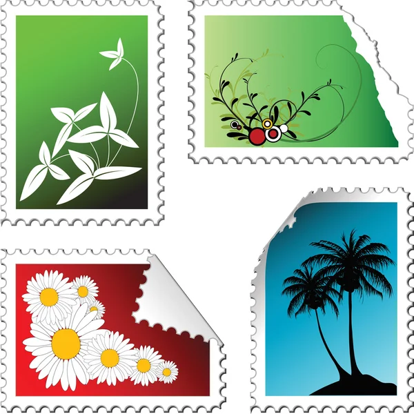 Σύνολο θέση γραμματόσημα — Διανυσματικό Αρχείο