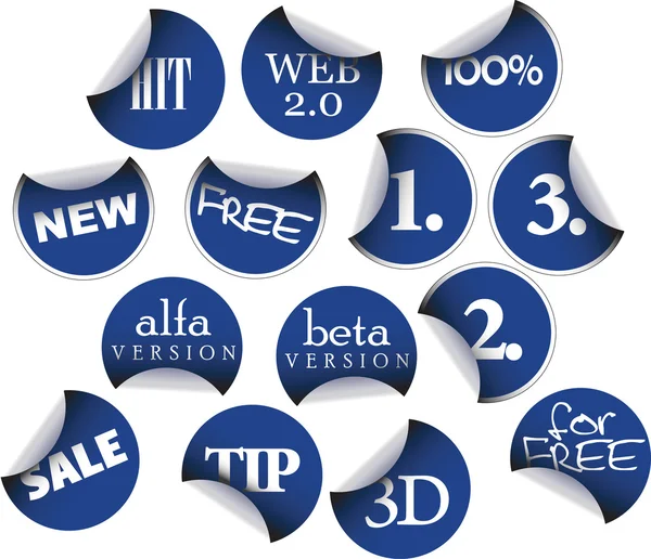 Etiquetas emblemas e adesivos — Vetor de Stock