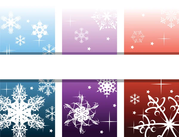 Abstrakter Hintergrund mit Schneeflocken — Stockvektor