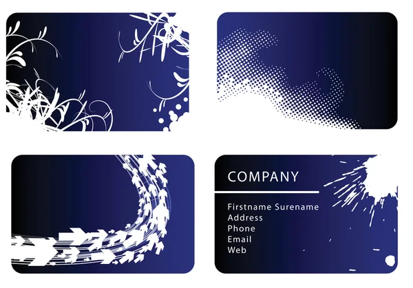 Σύνολο μπλε επαγγελματικές κάρτες — Διανυσματικό Αρχείο