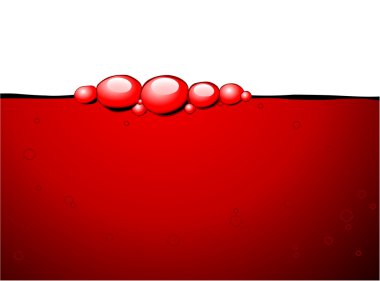 Red bubbles in the red wine clipart