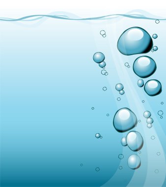 Bubbles under water clipart