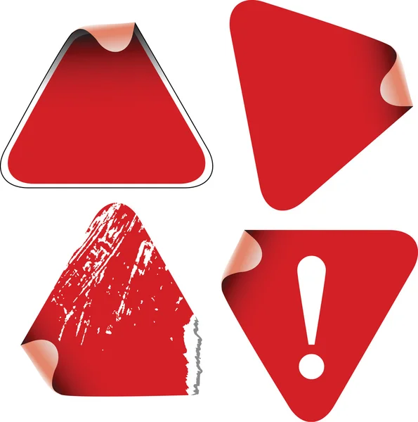 Etiquetas de triângulo emblemas adesivos — Vetor de Stock