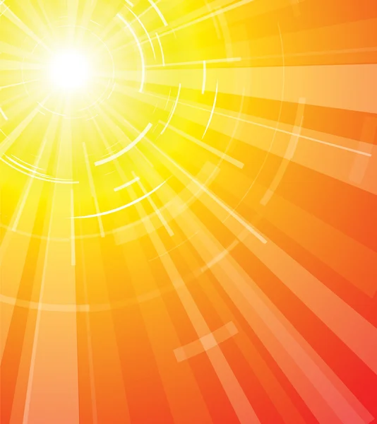 Le chaud soleil d'été — Image vectorielle