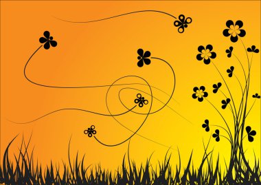 Flower silhouette clipart