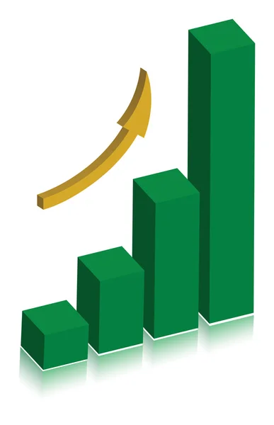 Gráfico 3d — Vetor de Stock