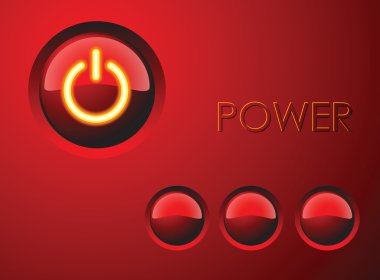 Red power button clipart