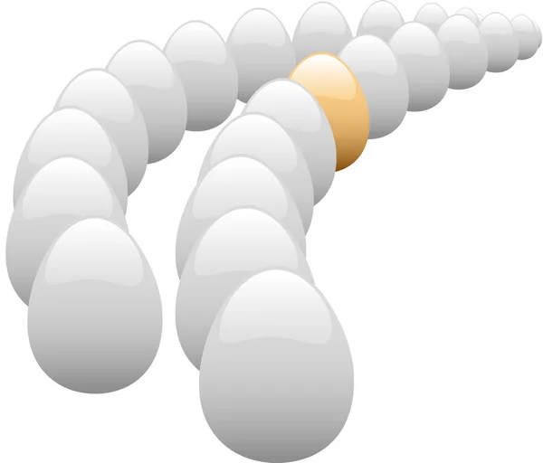White eggs — Stock Vector